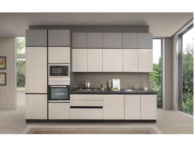 Cucina lineare Zoe, scontata del 30%. Progettata da un architetto.