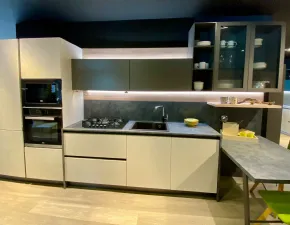 Cucina grigio moderna lineare Tris Prima cucine a soli 4600€