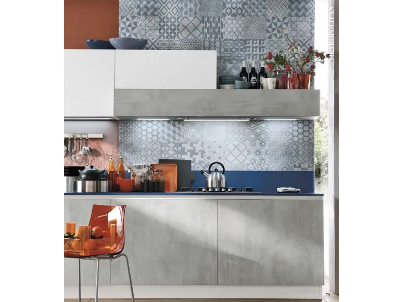 Cucina grigia moderna lineare Stosa Infinity a soli 7110 Euro