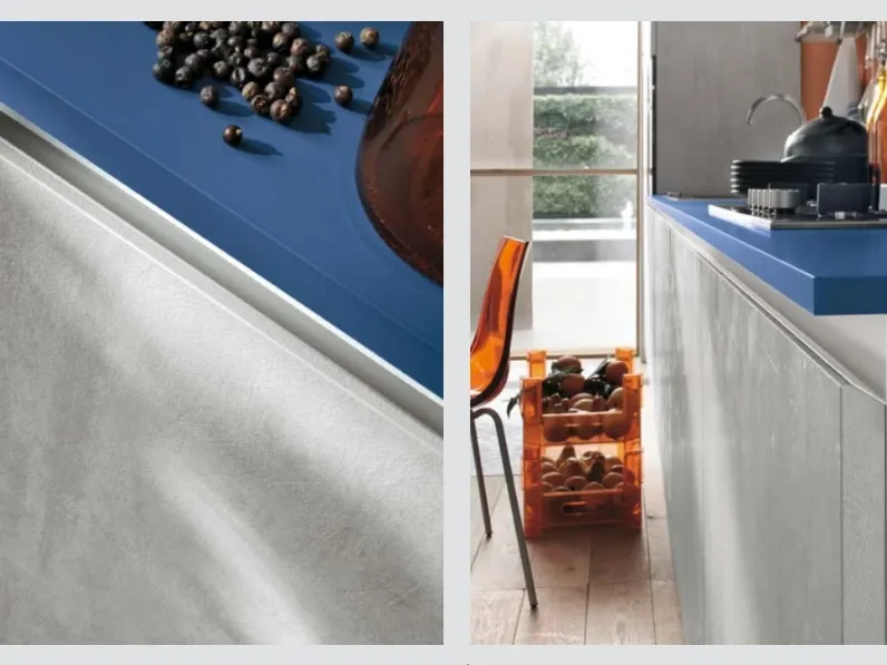 Cucina grigia moderna lineare Stosa Infinity a soli 7110 Euro