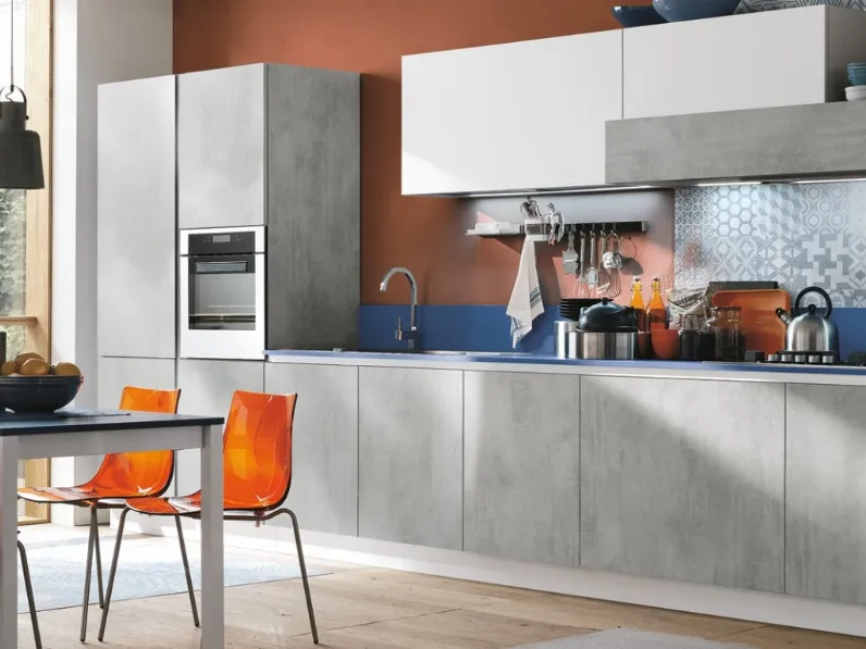 Cucina grigia moderna lineare Stosa Infinity a soli 7110 Euro