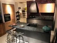 Cucina moderna in cemento antracite-legno Atma a PREZZI OUTLET