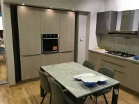 Cucina moderna Creo in rovere chiaro, lineare, scontata 50%.