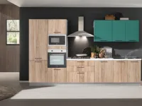 Cucina lineare moderna Cucina cloe cm 360 h 216 Artigianale a prezzo ribassato