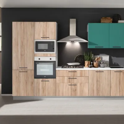 Cucina lineare moderna Cucina cloe cm 360 h 216 Artigianale a prezzo ribassato