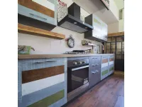 Nuovi mondi cucine: ante in legno colorato, moderna ed eco-vintage. -59%!