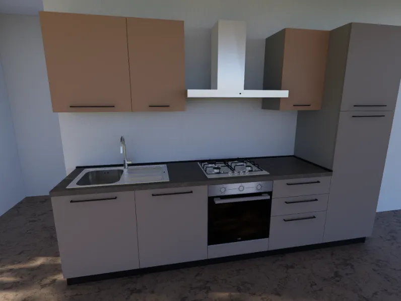 Cucina a PREZZI OUTLET in laccata opaco Artigianale -40%