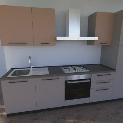 Cucina moderna lineare Cucina cloe composizione a Artigianale a prezzo ribassato