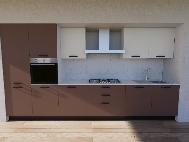 Cucina moderna lineare Cucina cloe composizione  b Artigianale a prezzo scontato