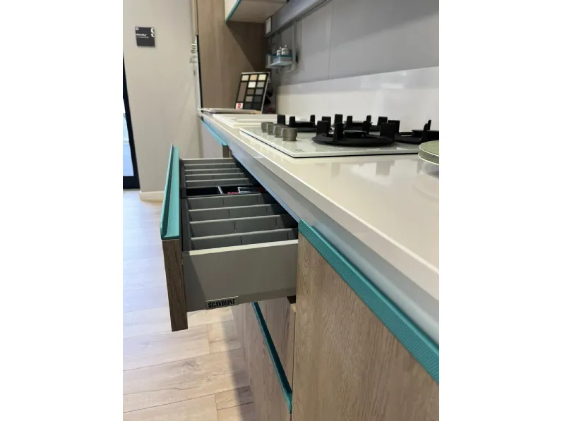 Cucina a PREZZI OUTLET in laccata lucido Scavolini -39%