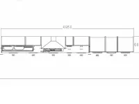 Cucina moderna lineare Imab group Modello capri bianca e rovere a prezzo ribassato