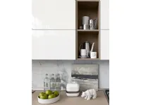 Cucina Collezione esclusiva moderna lineare bianca in laccata lucido Kali'