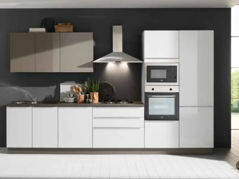 Cucina moderna lineare Net cucine Mia a prezzo ribassato