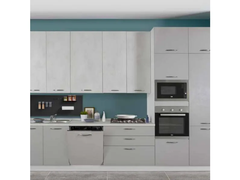 Cucina moderna lineare Net cucine New smart a prezzo ribassato