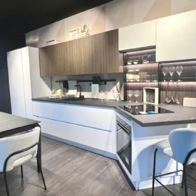 Cucina bianca moderna lineare Tablet  Creo a soli 8300 Euro