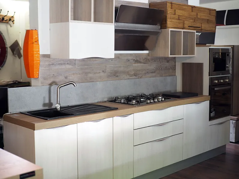 cucina essenziale moderna tranche white 