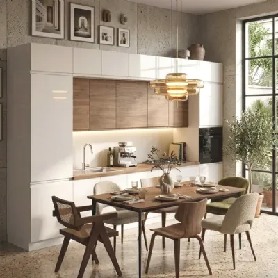Cucina Wega k moderna bianca Artigianale lineare scontata 50%