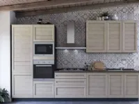 Cucina moderna rovere chiaro Collezione esclusiva lineare Elettra scontata