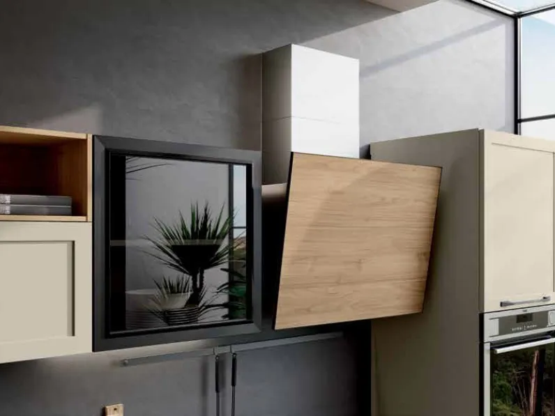 Cucina moderna rovere chiaro Imab lineare Capri-ischia scontata