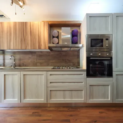 cucina moderna  shabby chic e rovere  in offerta completa di colonne outlet nuovimondi