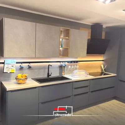 Cucina Modula moderna bianca Alias lineare scontata 65%