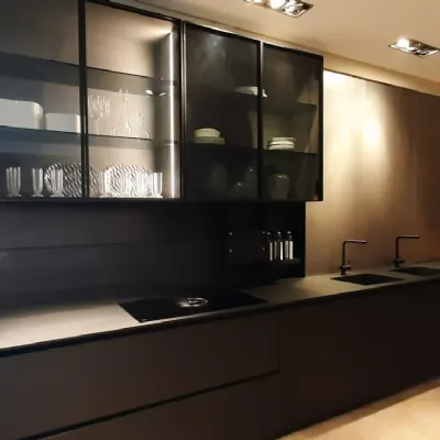 Cucina antracite moderna lineare Mh6/blade Modulnova a soli 17000