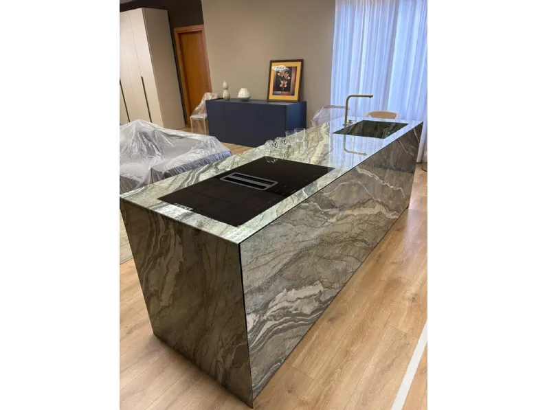 CUCINA con isola Artigianale Monolith SCONTATA 55%