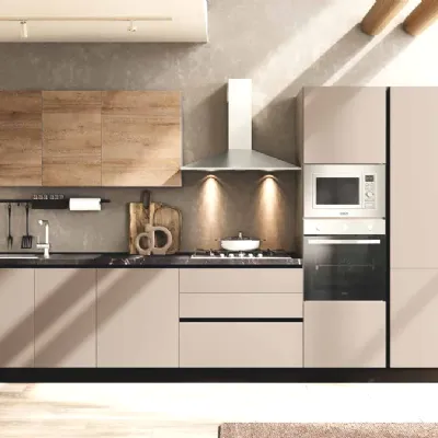 Cucina lineare in polimerico opaco a prezzo ribassato 33%