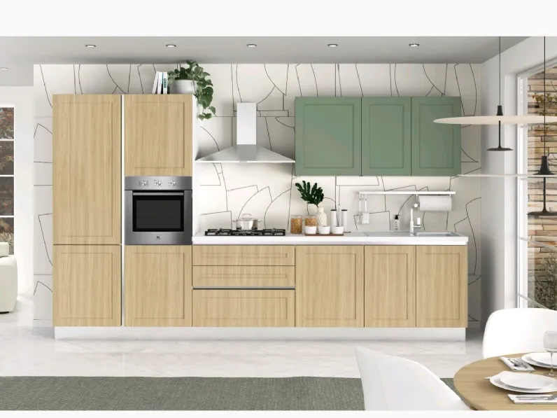 Cucina a prezzo ribassato lineare moderna Dora foryou Net cucine