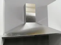 Cucina lineare in laminato materico bianca Dora a prezzo ribassato