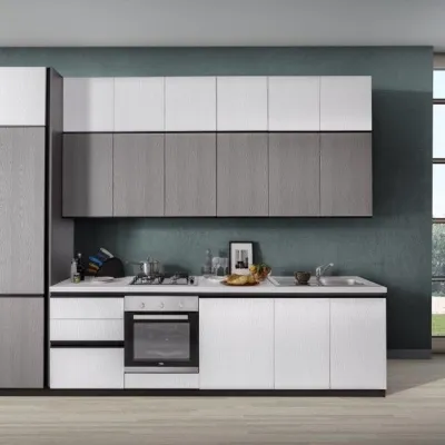 Cucina Net cucine moderna lineare altri colori in laminato materico Zoe