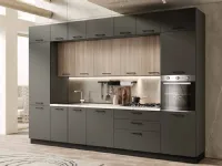 Cucina lineare in laminato opaco bianca Sandy luna a prezzo scontato