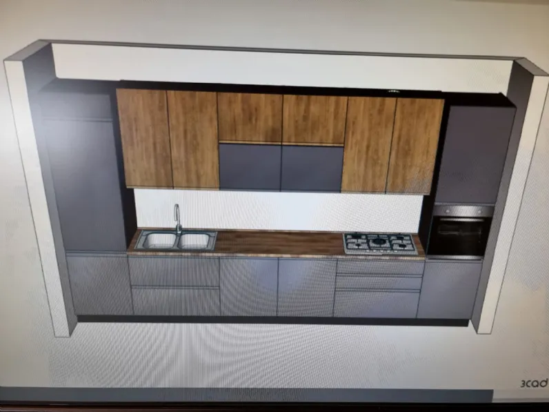 Cucina rovere chiaro moderna lineare Net cucine New  kelly a soli 4600 Euro