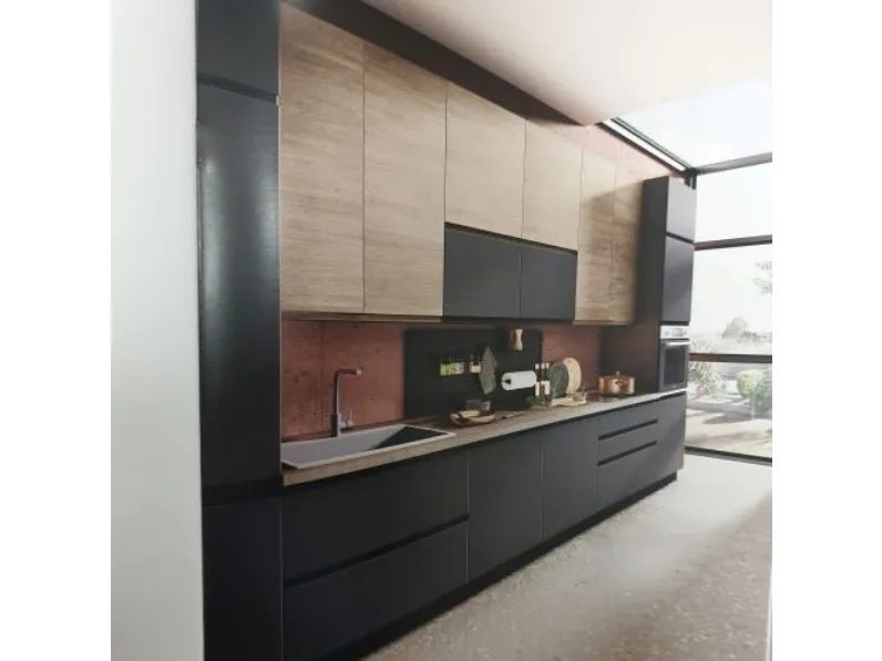 Cucina rovere chiaro moderna lineare Net cucine New  kelly a soli 4600 Euro