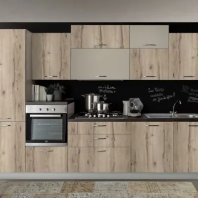 Cucina lineare New Smart cm. 330 in laminato opaco a prezzo scontato!