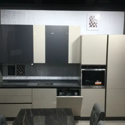 Cucina lineare moderna grigio Mobilturi Nevada piana quarzo a soli 3990