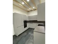 Cucina Nobilia moderna ad angolo grigio in laccato opaco Fashion