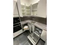 Cucina Nobilia moderna ad angolo grigio in laccato opaco Fashion