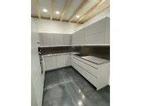 Cucina Nobilia moderna ad angolo grigio in laccato opaco Fashion