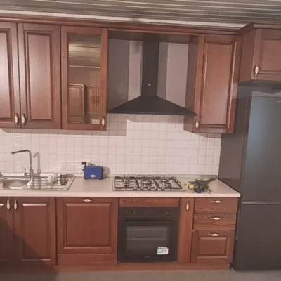 Cucina noce classica lineare Olimpia Artigianale in Offerta Outlet