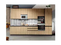 Cucina noce design lineare Era 240 Net cucine in Offerta Outlet