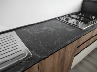Cucina noce design lineare Era 240 Net cucine in Offerta Outlet