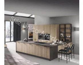 Cucina moderna noce Febal ad isola Descartes a soli 8200