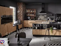 Cucina noce moderna ad isola Mountain Colombini casa in Offerta Outlet