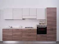 Cucina noce moderna lineare Lube cucine Noemi a soli 3480 Euro