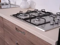 Cucina noce moderna lineare Lube cucine Noemi a soli 3480 Euro