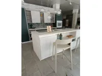 Cucina con isola in nobilitato bianca Green a prezzo ribassato