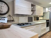 CUCINA Nuovi mondi cucine con penisola Modello vintage shabby legno  SCONTATA