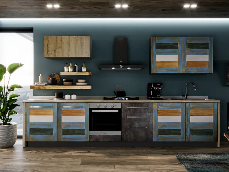 Cucina Cucina eco moderna vintage multicolor moderna altri colori Collezione esclusiva lineare scontata 45%
