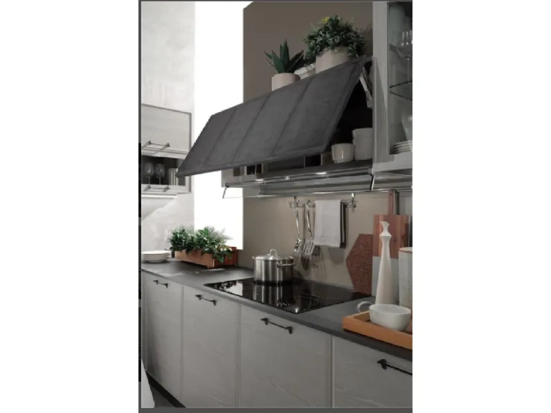 cucina quadra telaio legno moderna con angolare con living in offerta outlet nuovimondi